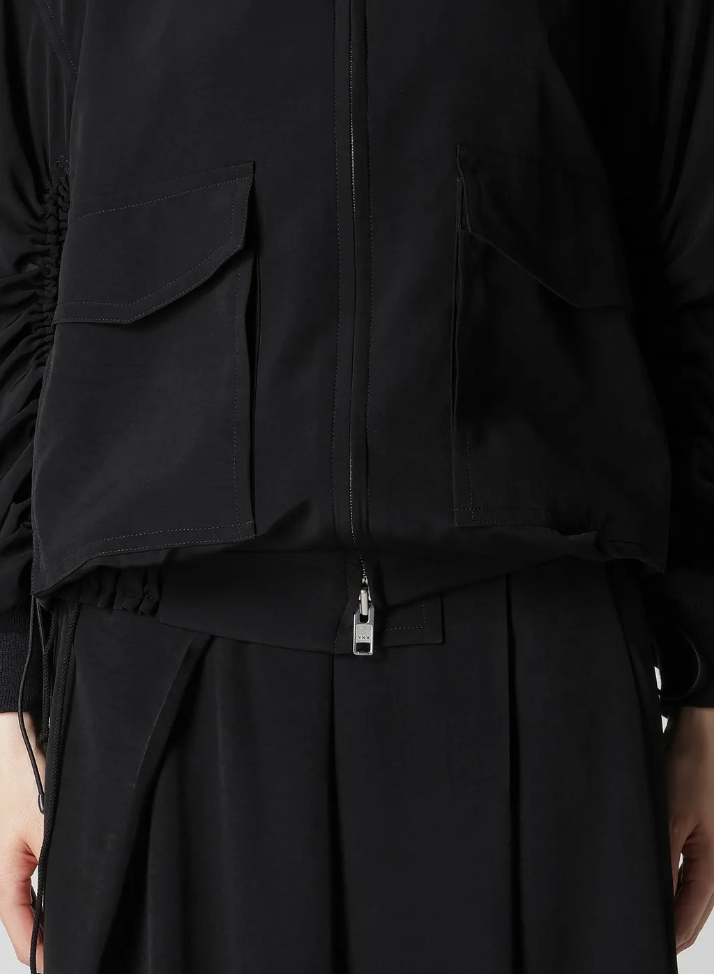 Ta/Pe Crepe De Chine Shirring Sleeve Jacket
