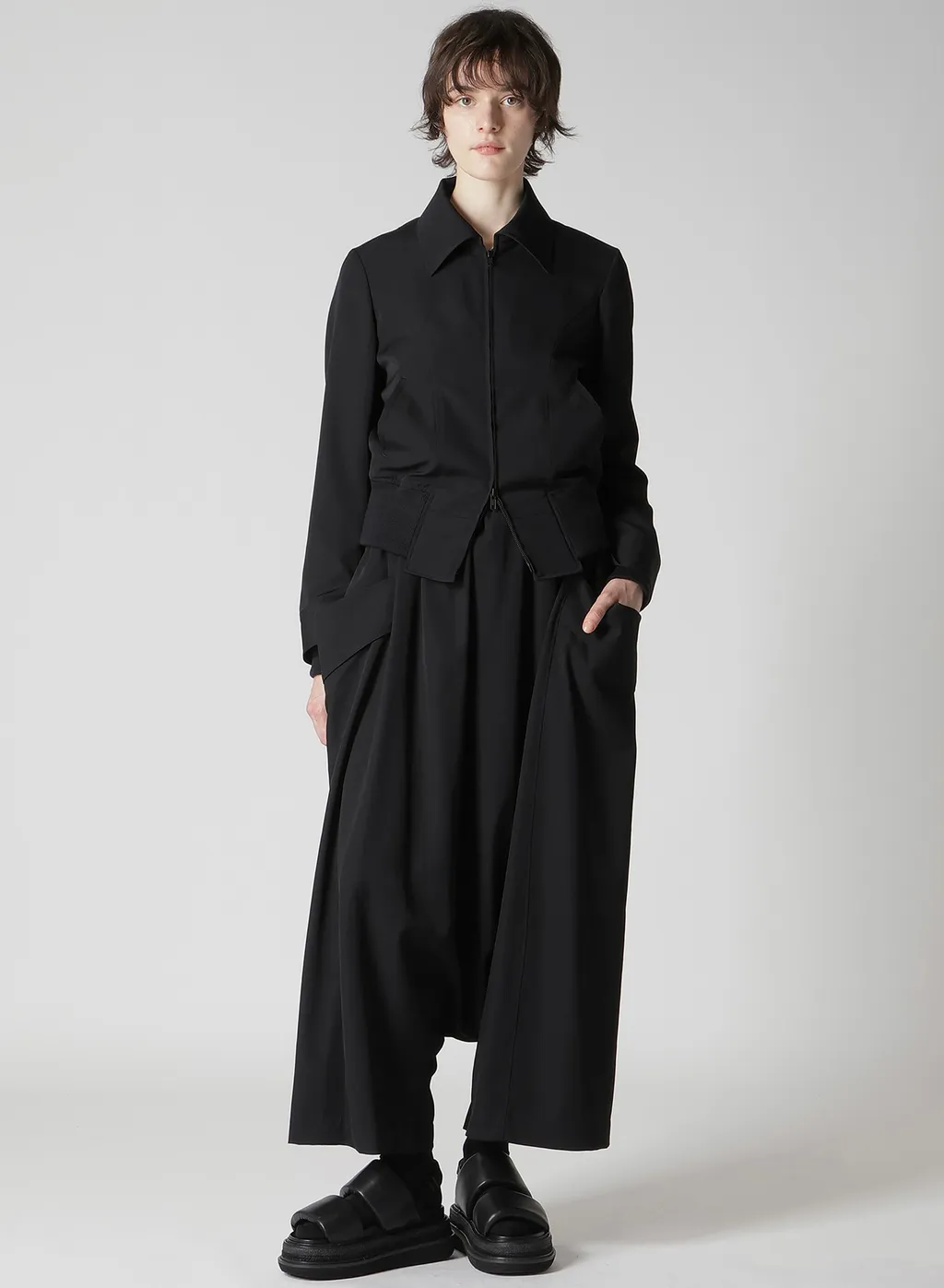 Gabardine Big Pocket Sarouel Pants