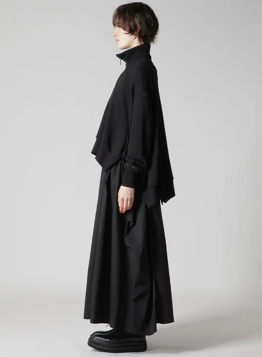 Liy/C French Terry Flared Half-Zip Pullover