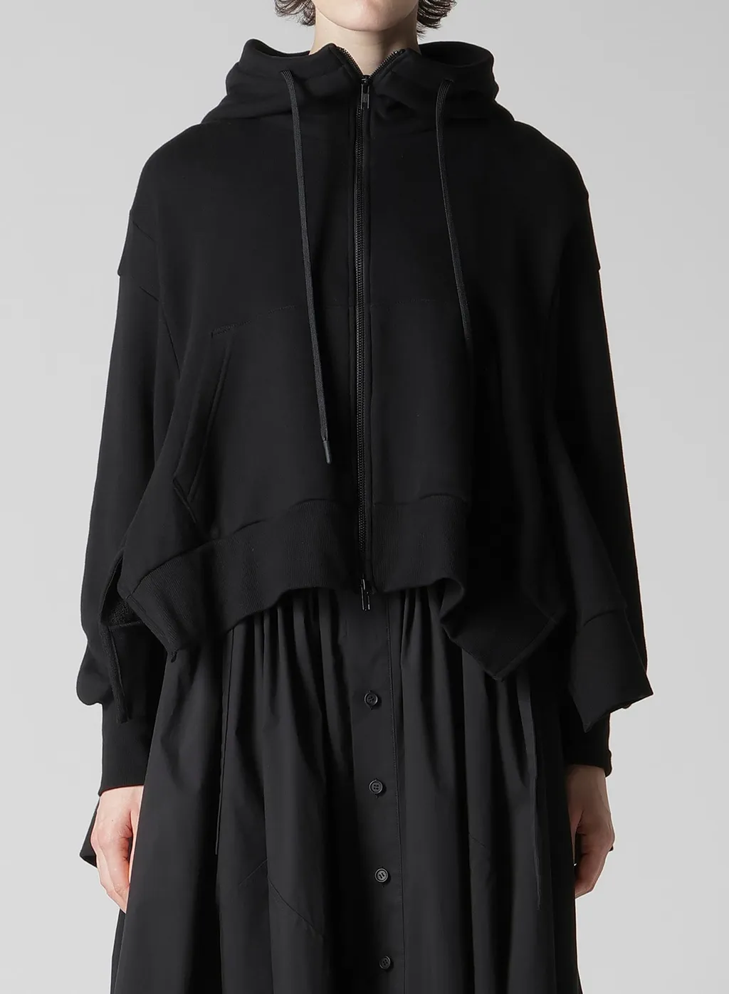 Liy/C French Terry Flared Hoodie