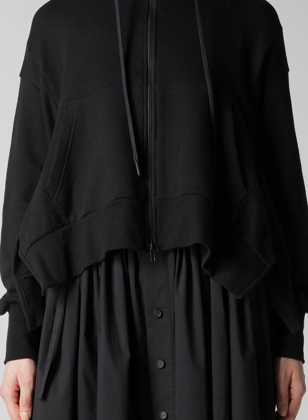 Liy/C French Terry Flared Hoodie