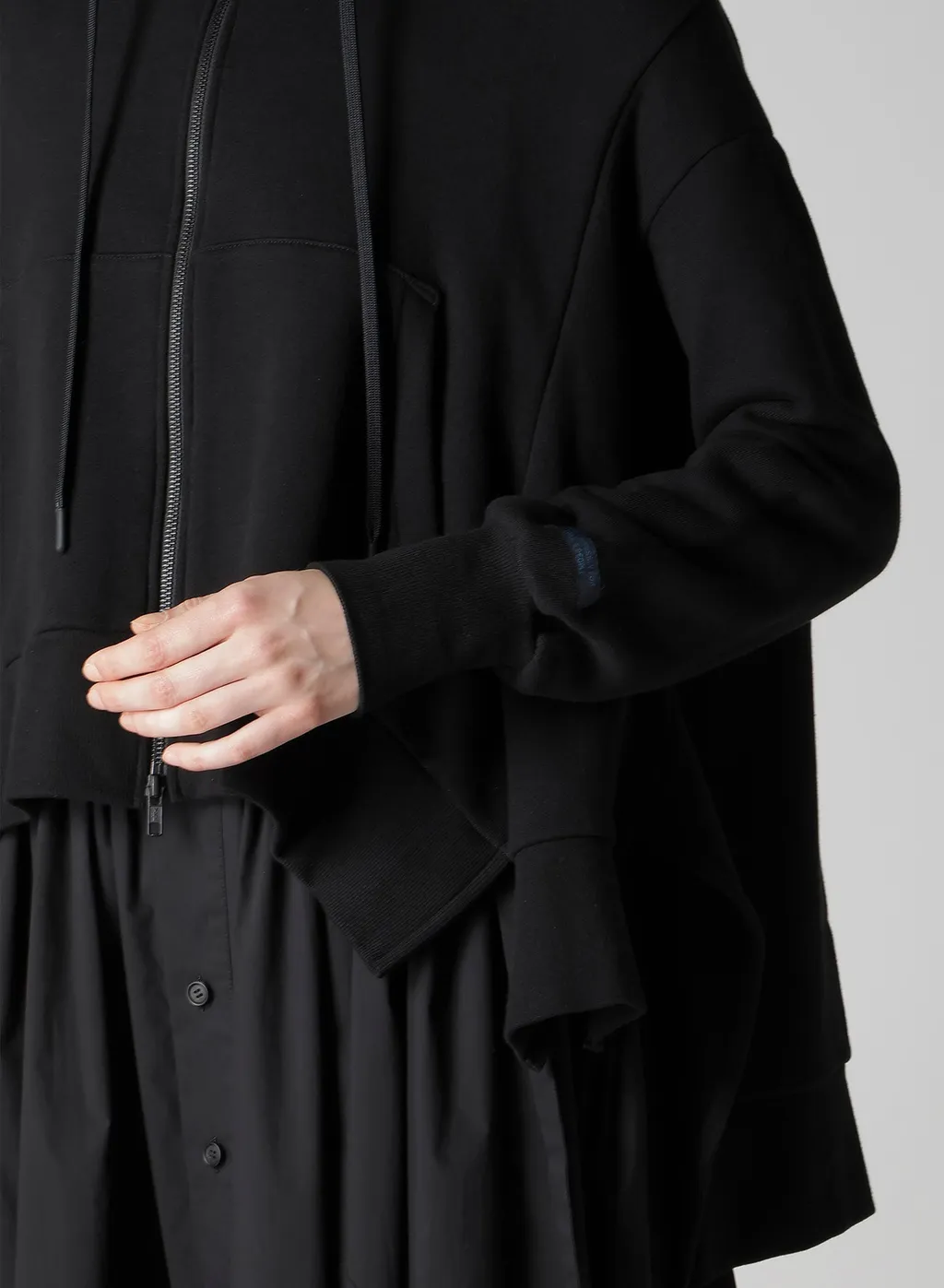 Liy/C French Terry Flared Hoodie
