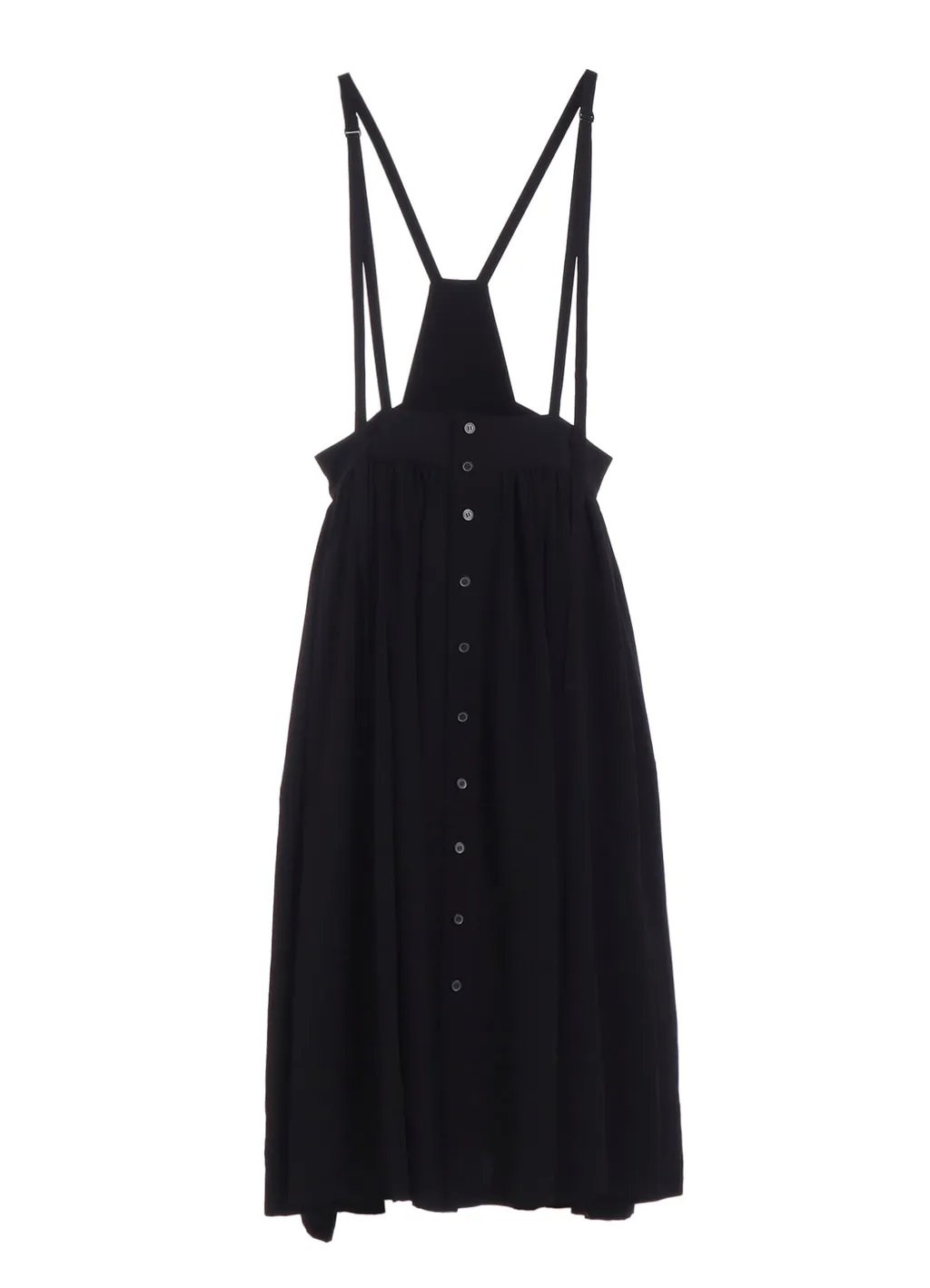 Ta/Pe Crepe De Chine Front Button Suspender Skirt