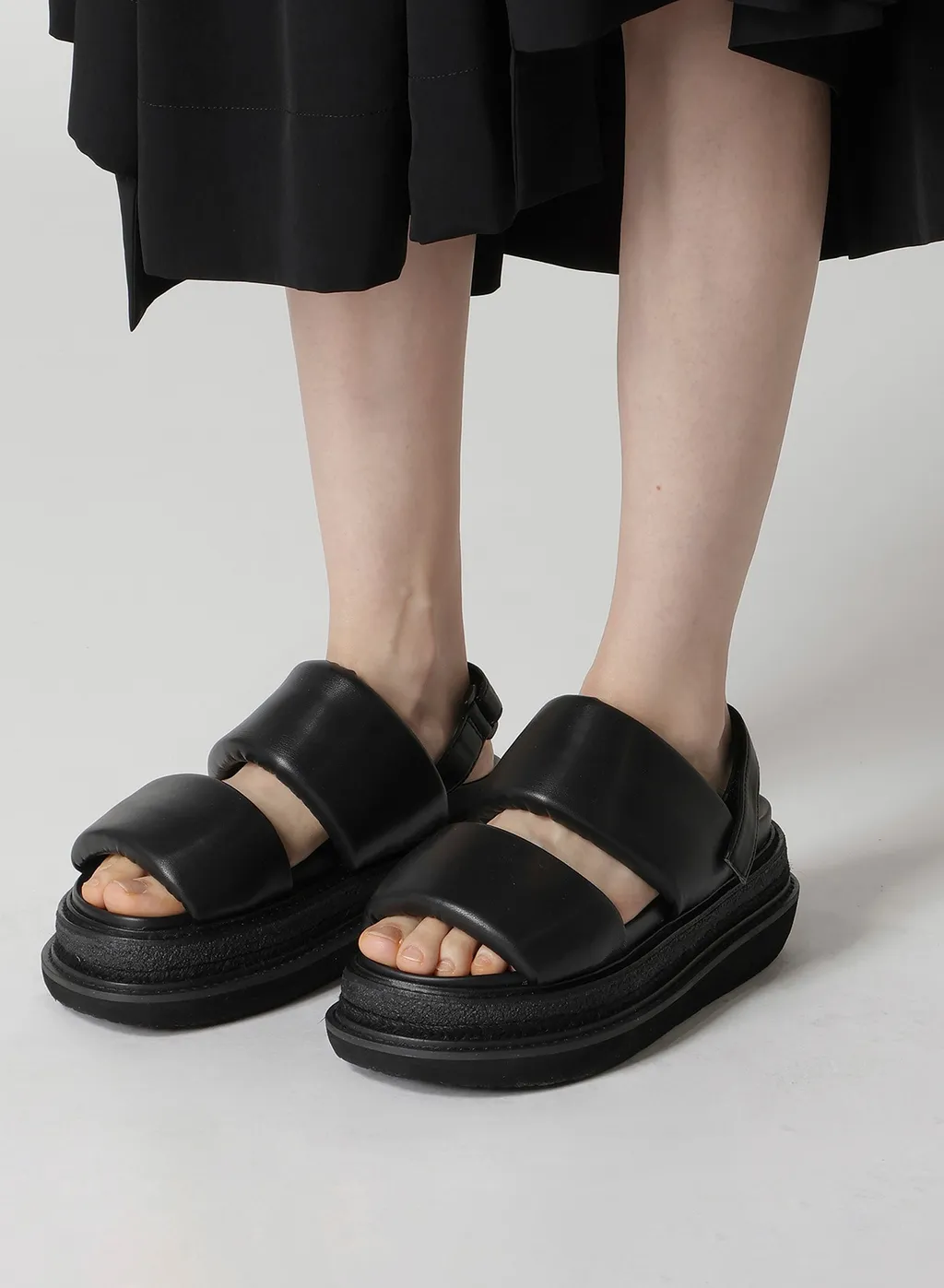 Pu Leather Flatform Sandal