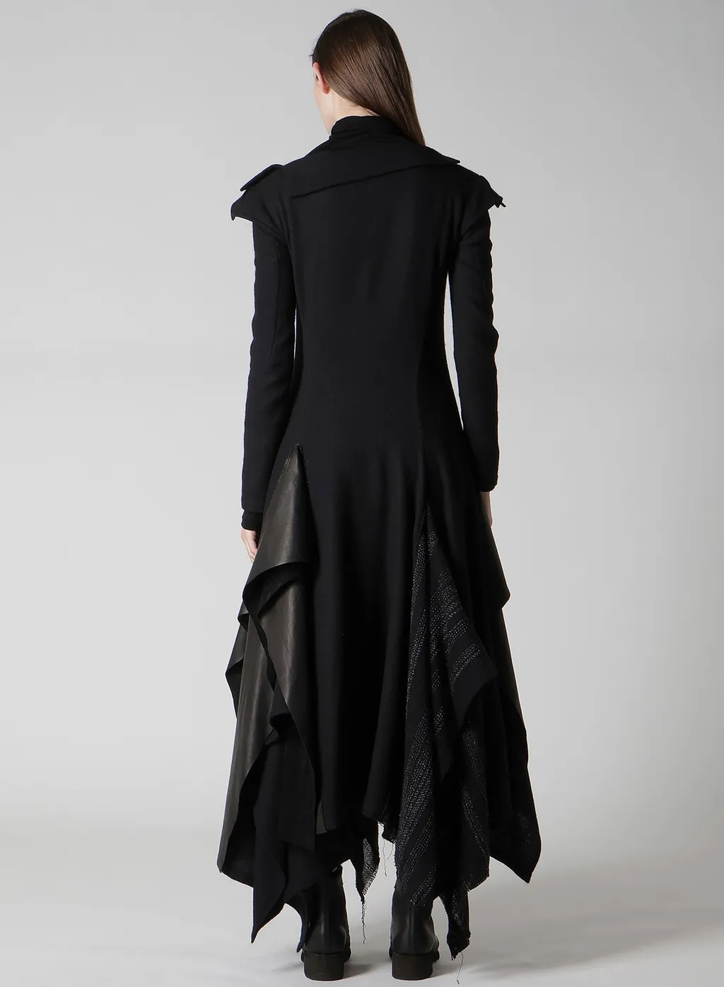 Wool Viyella Draped Flare Dress