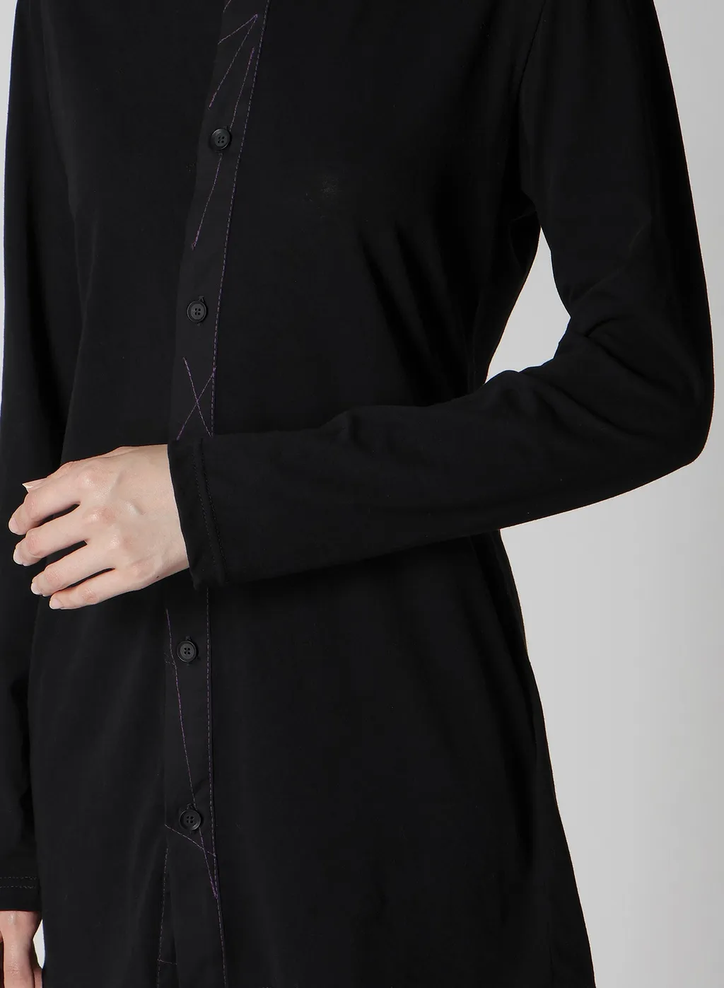 Cotton Single Jersey Color Stitched Blouse A