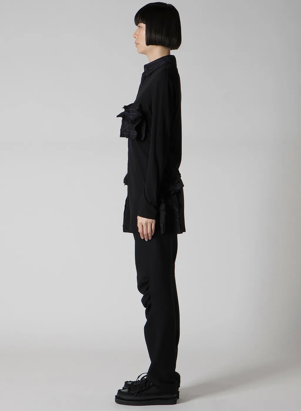 Cotton Single Jersey Color Stitched Blouse G