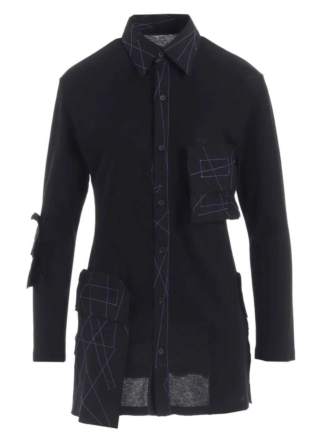 Cotton Single Jersey Color Stitched Blouse G