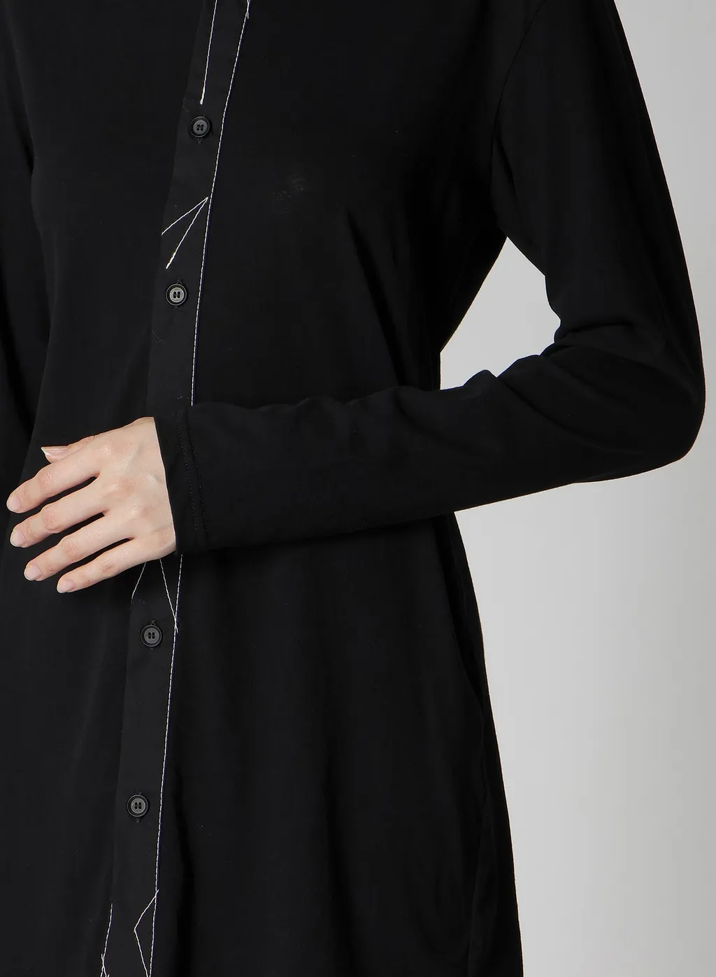 Cotton Single Jersey Color Stitched Blouse B