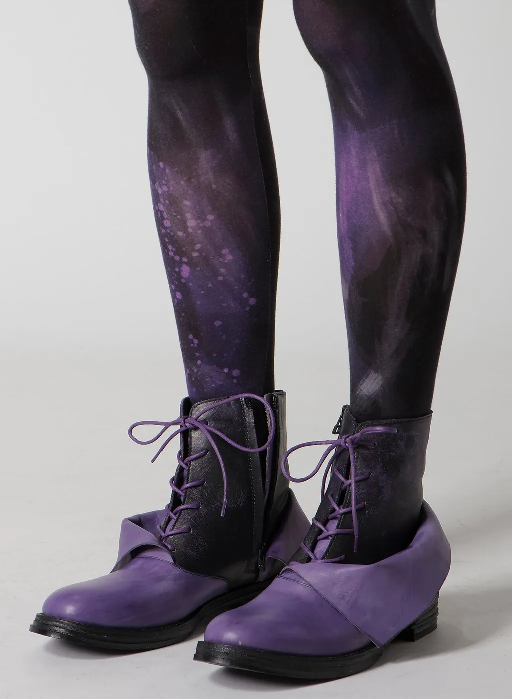 Purple A Pattern Basic Leggings
