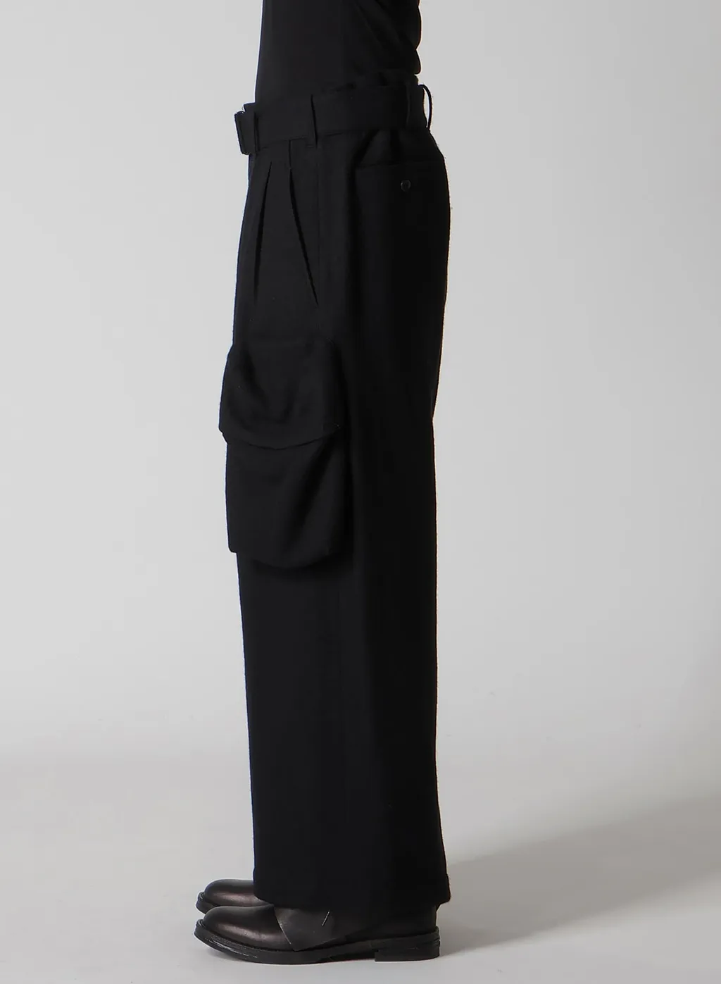 Wool Viyella L Out Pocket Wide Pants