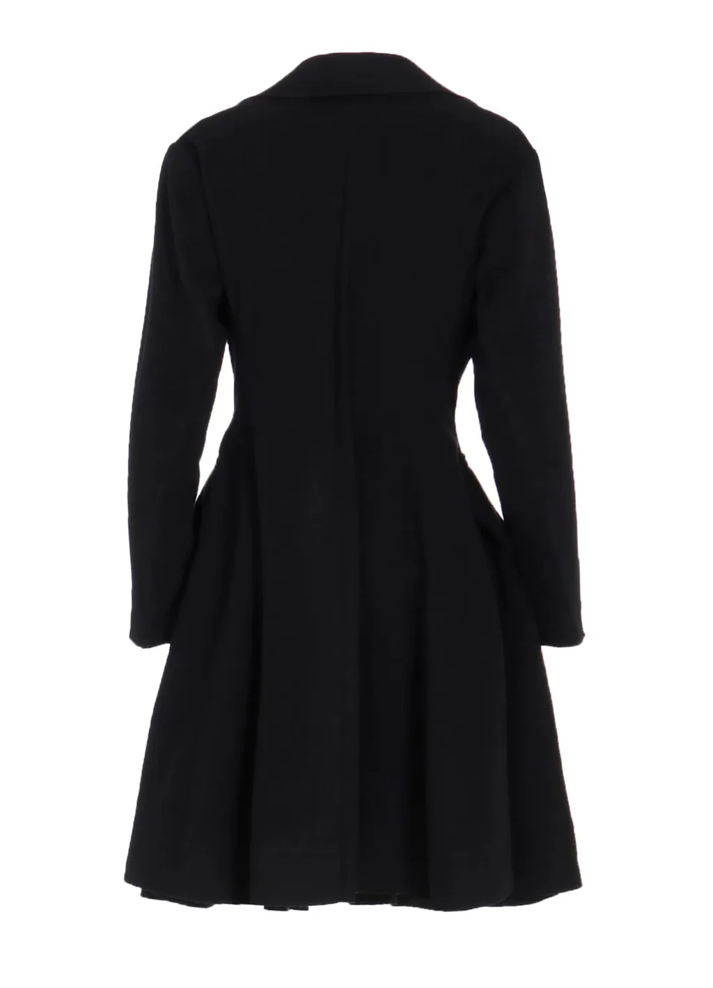 W/Ca Beaver Cloth Paneled Flare Coat