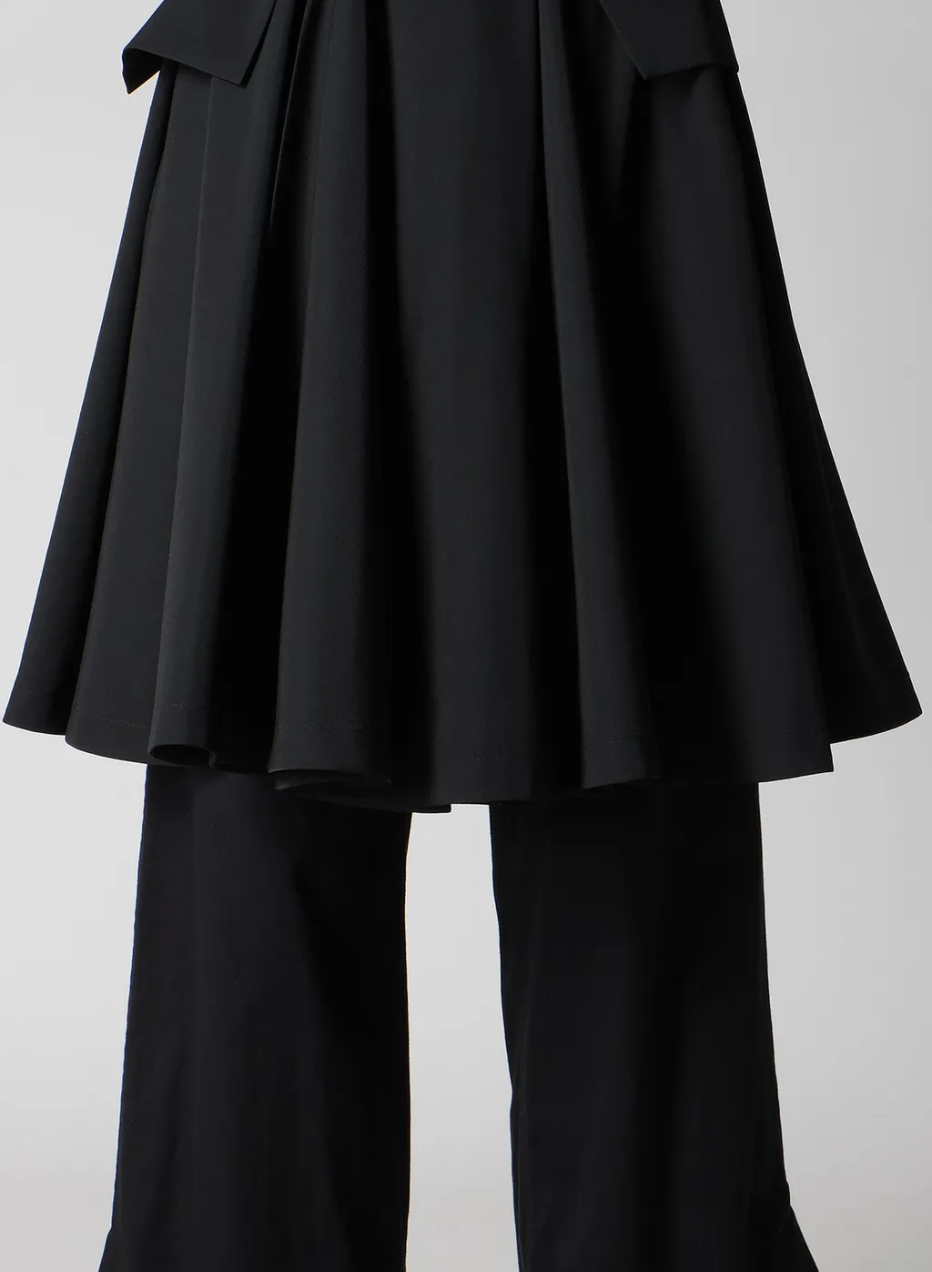 Gabardine Paneled Flare Coat