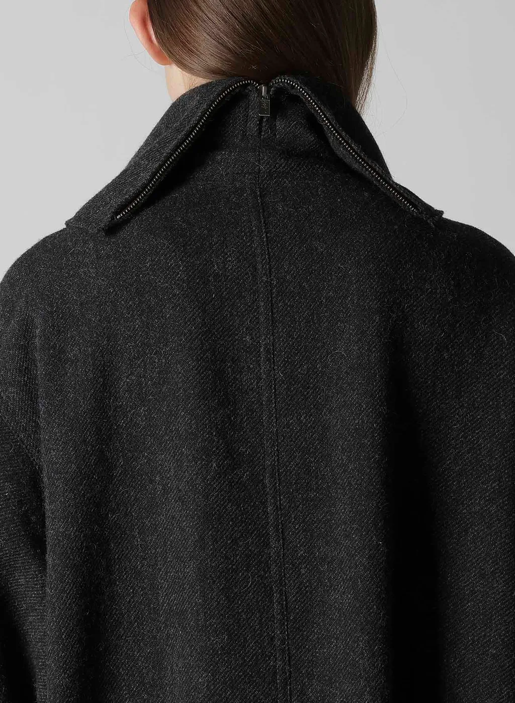 Tweed Cloth B Collar Coat
