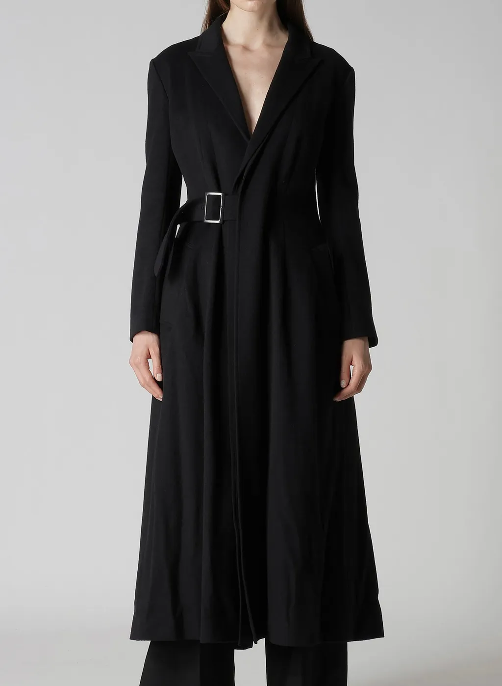 W/Ca Beaver Cloth Waist Belt D Coat