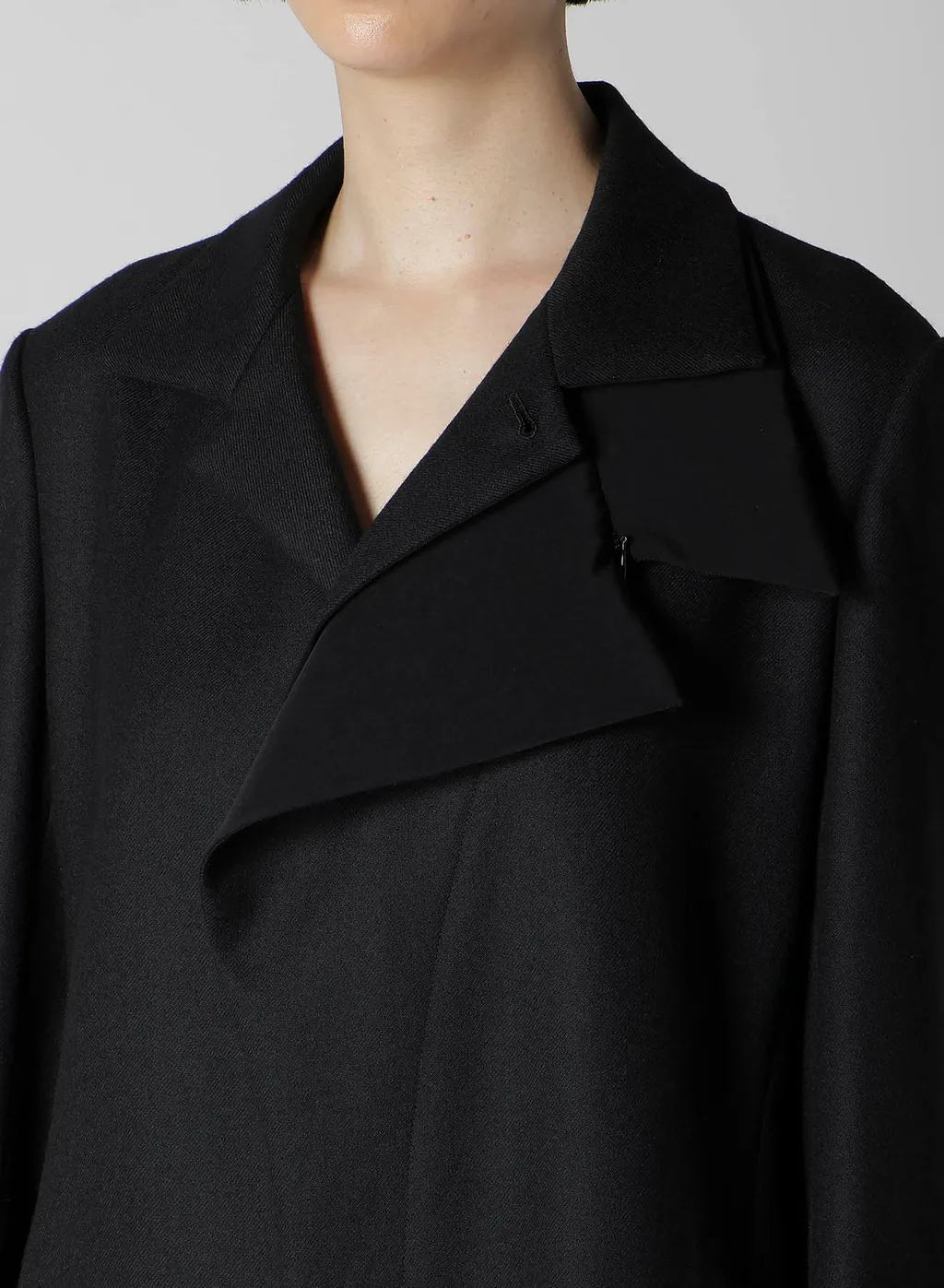 W/Saxony R Double Layered Long Coat