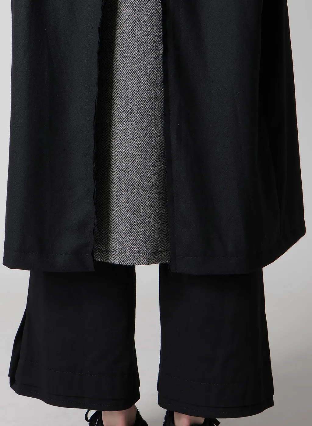 W/Saxony B/Tweed Stand Coat