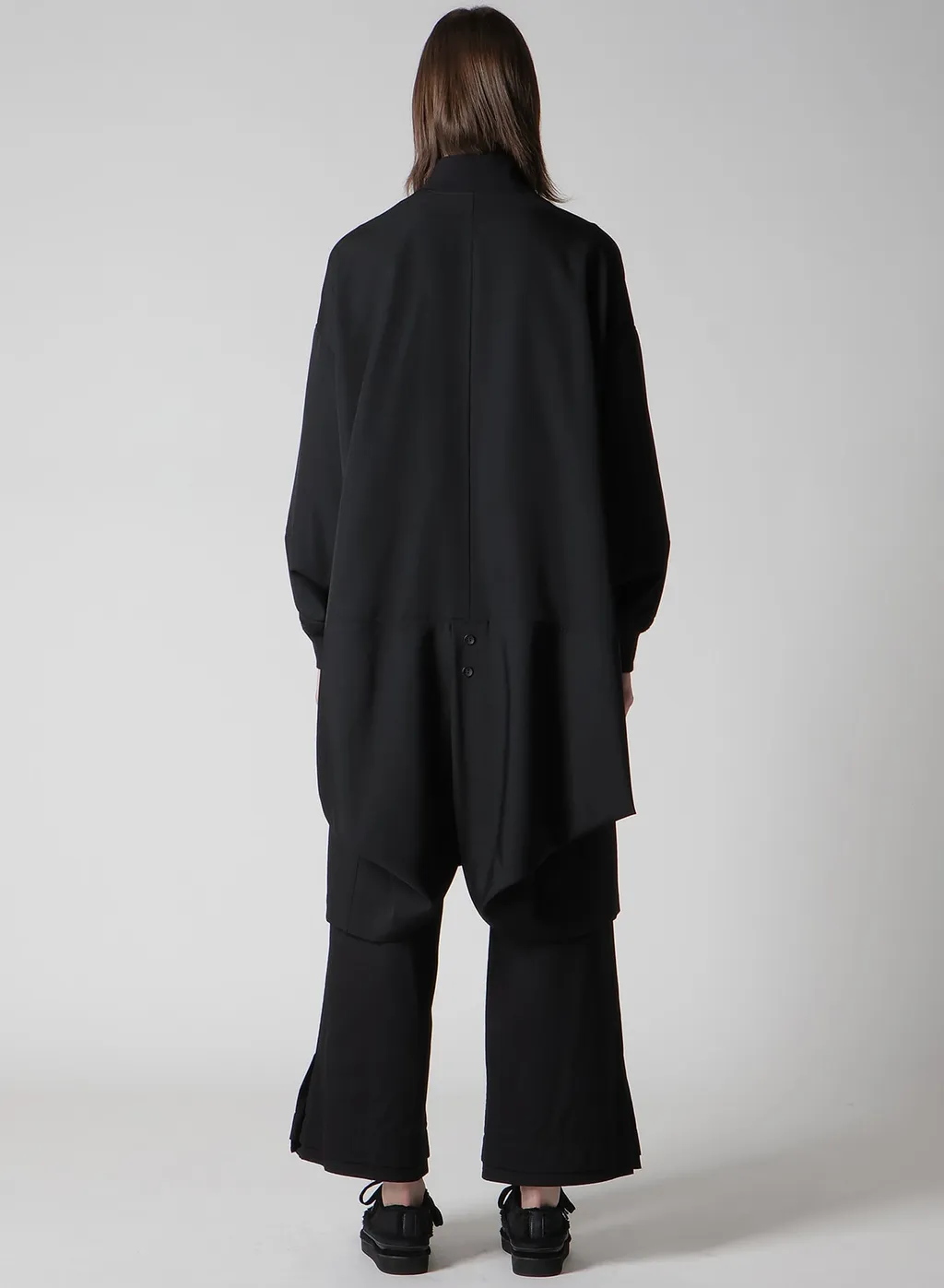 Gabardine Padded Drape Coat