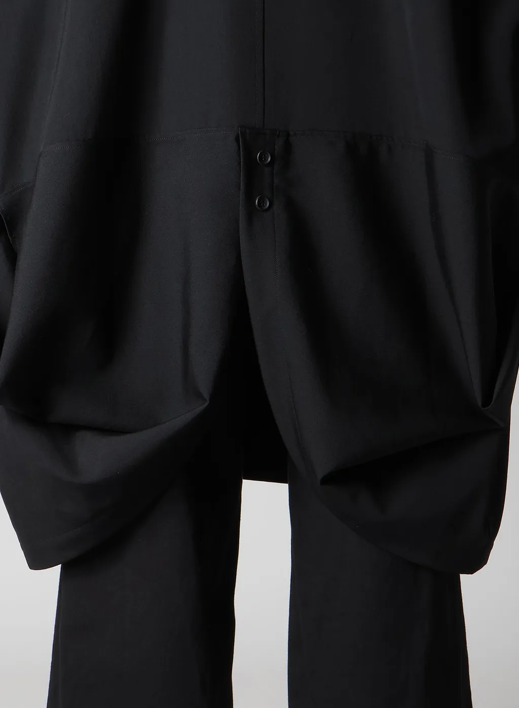 Gabardine Padded Drape Coat