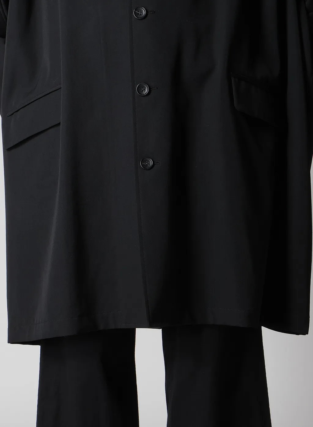 Gabardine Padded Drape Coat
