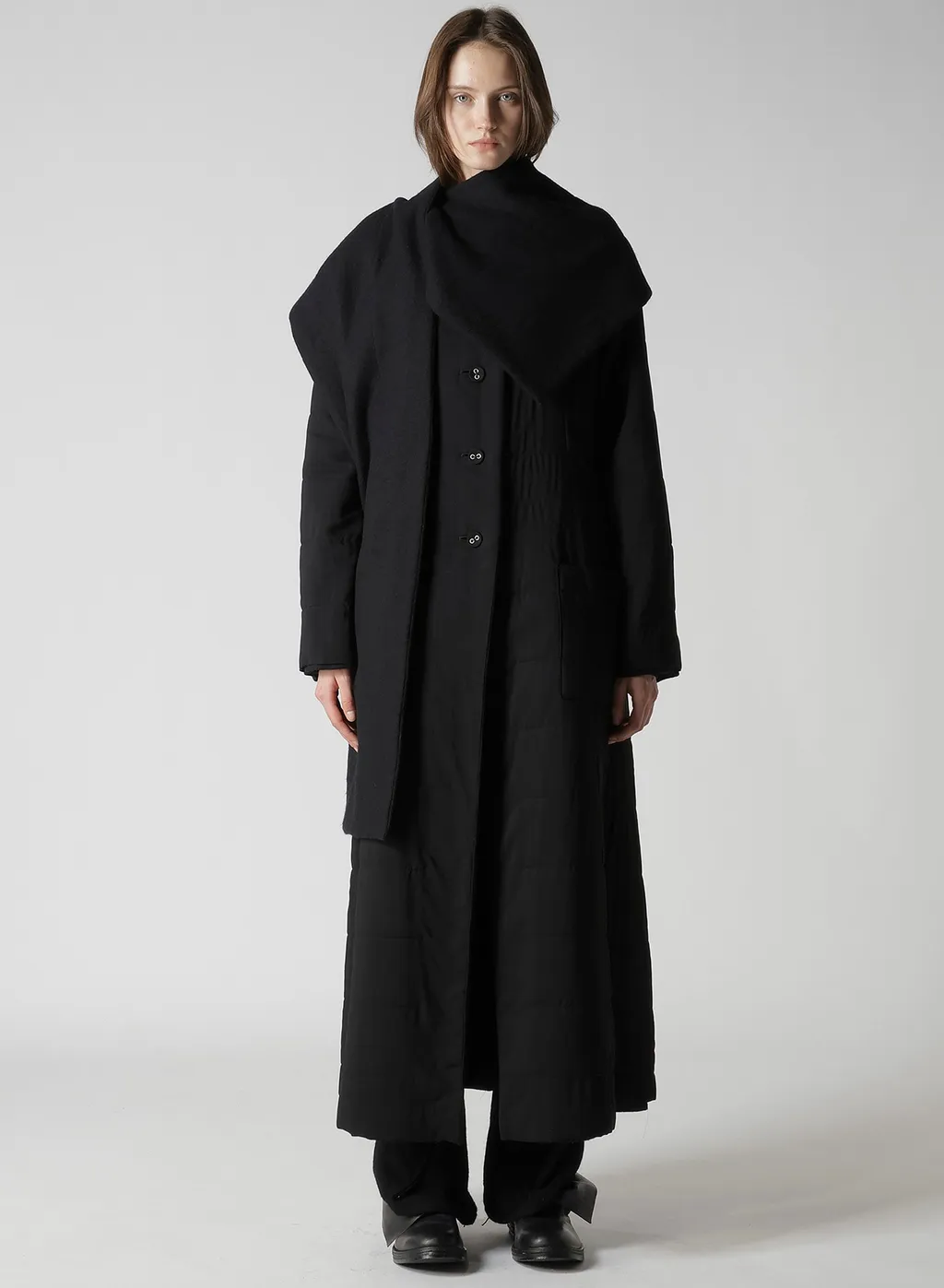 Wool Viyella Reversible Stole D Coat