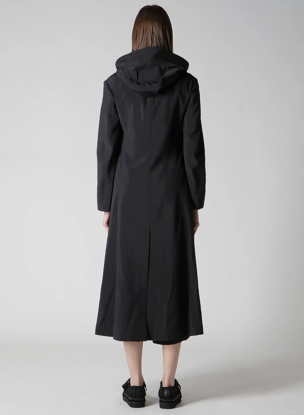 Ny/Si Taffeta Hooded Zip Coat