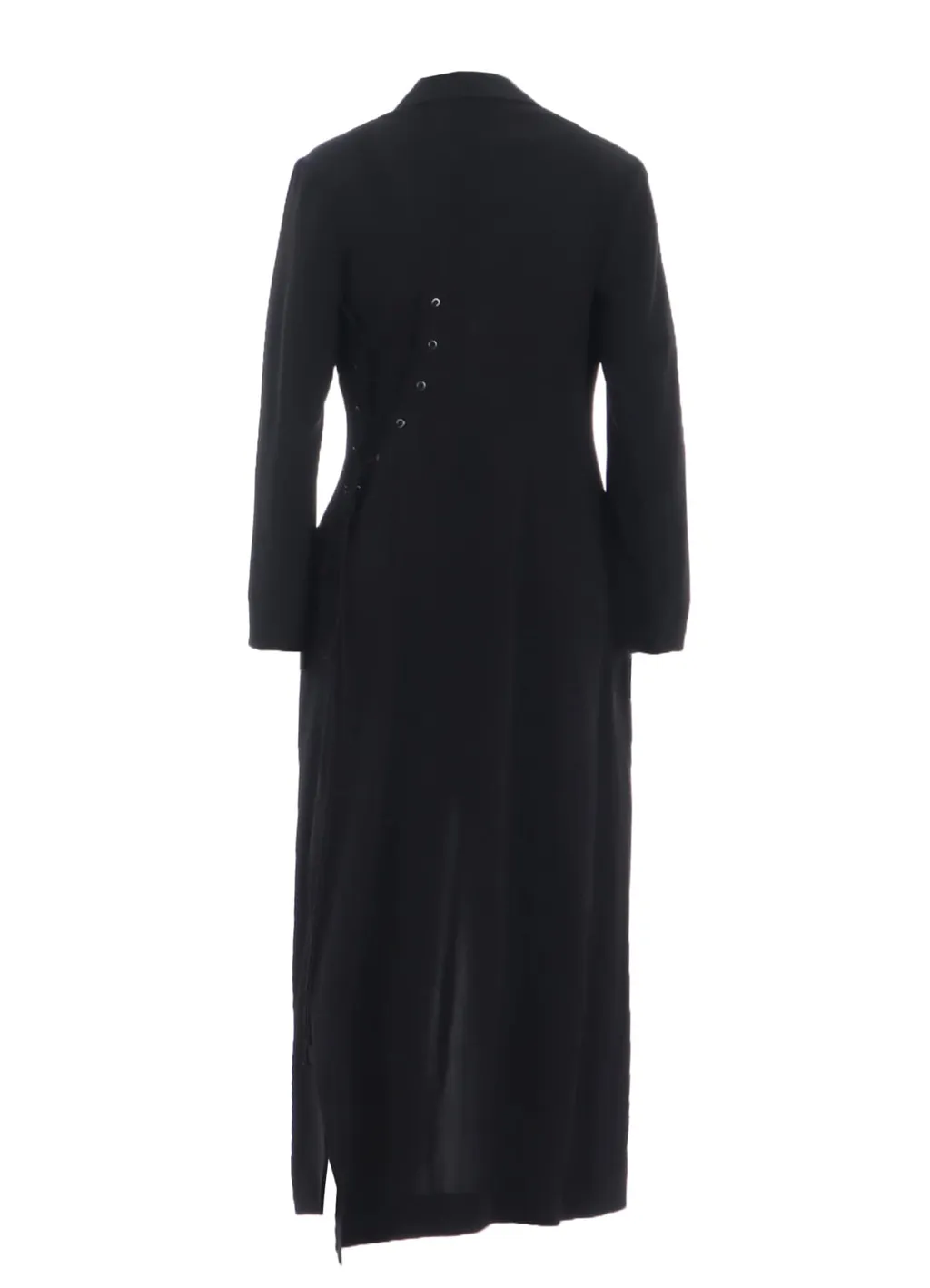 Ta/Pe Crepe De Chine Back Lace Up Long Coat