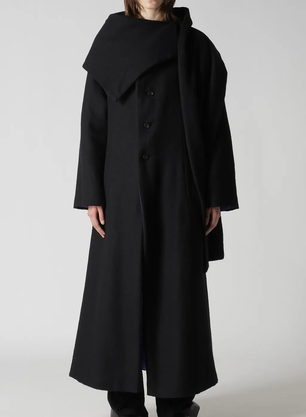 Wool Viyella Reversible Stole D Coat