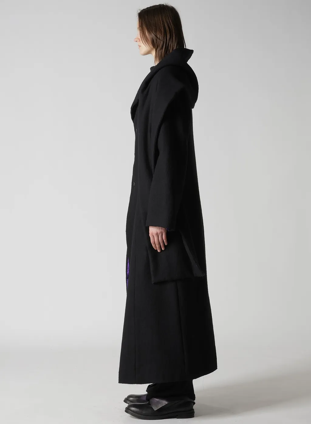 Wool Viyella Reversible Stole D Coat