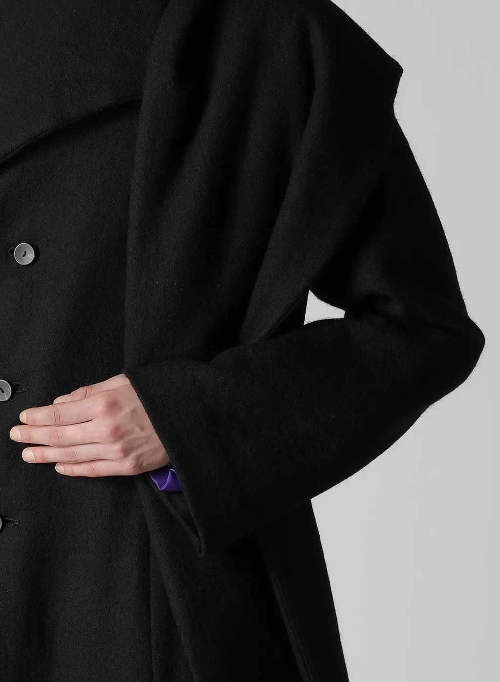 Wool Viyella Reversible Stole D Coat