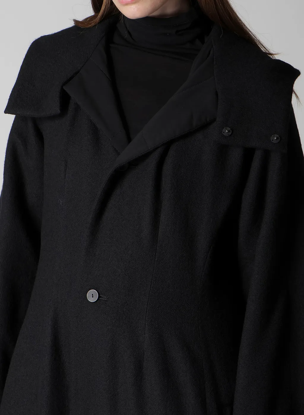 Wool Viyella Reversible Hooded Coat