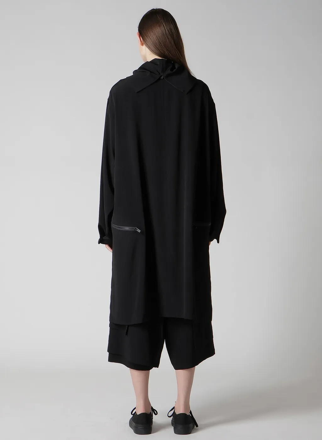 Ta/Pe Crepe De Chine B Collar Coat