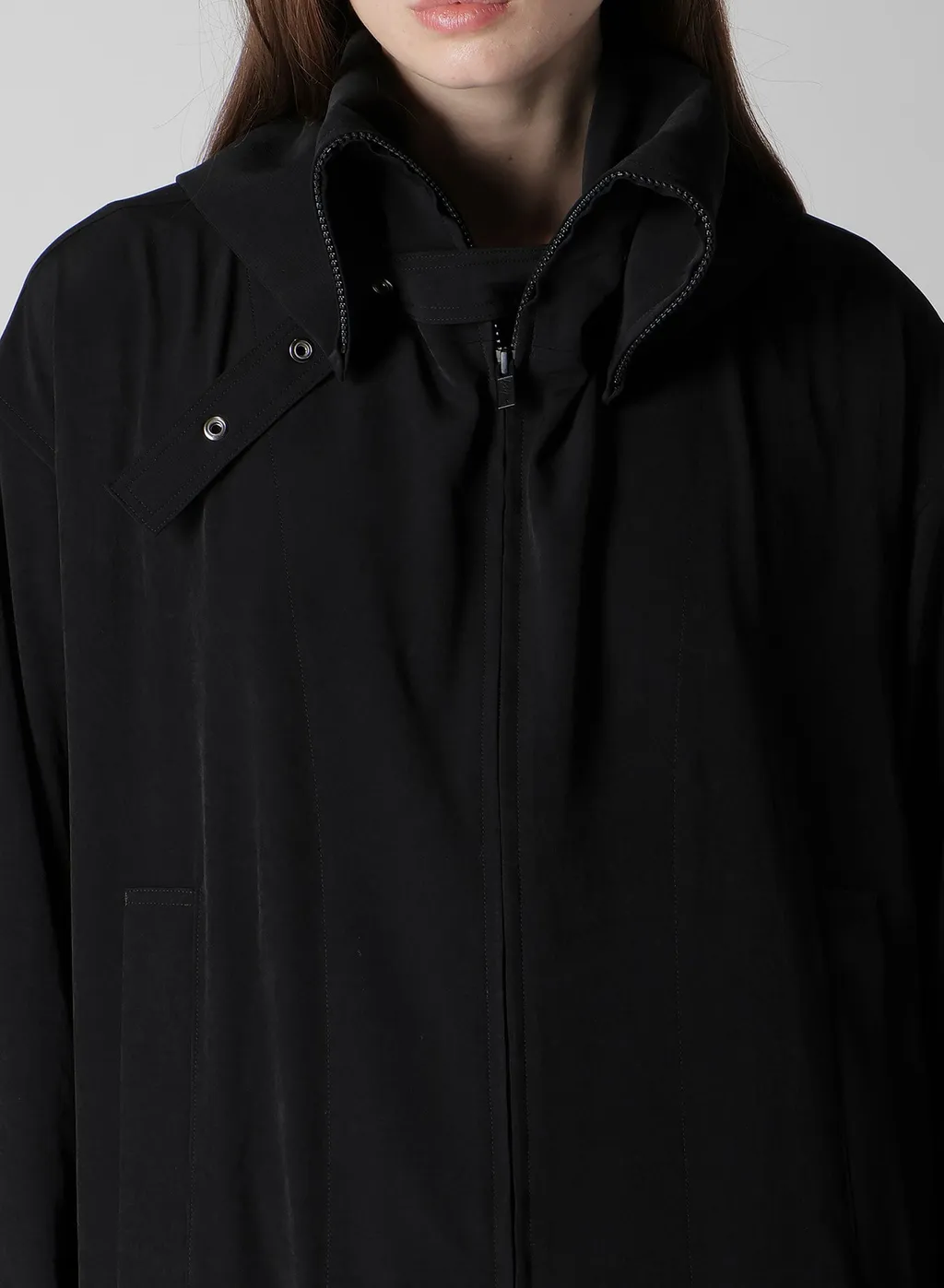 Ta/Pe Crepe De Chine B Collar Coat