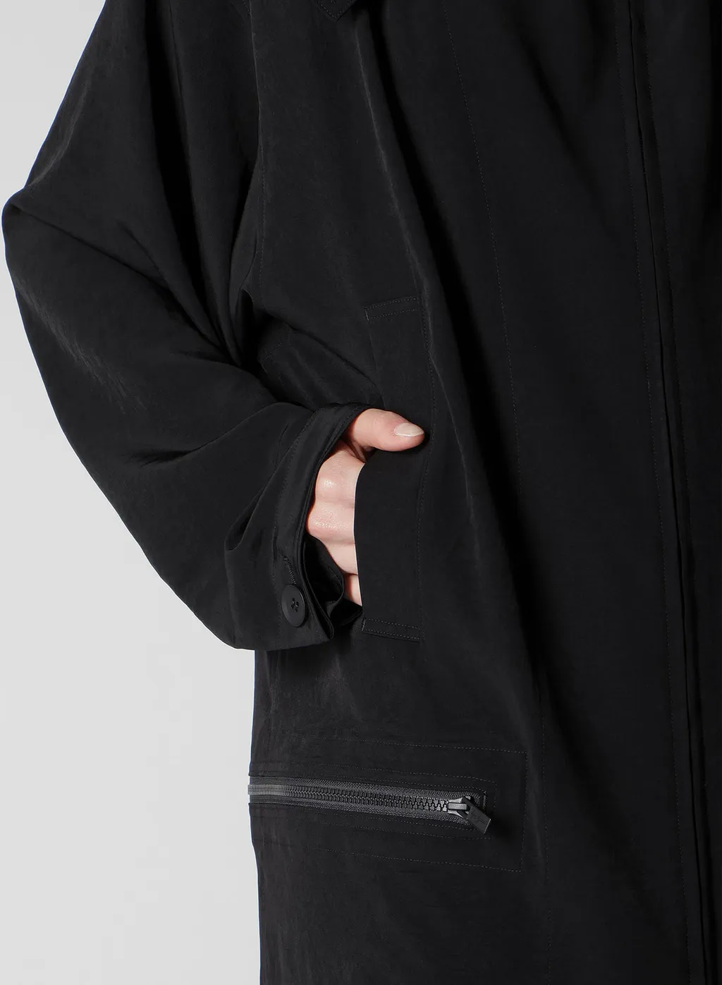Ta/Pe Crepe De Chine B Collar Coat