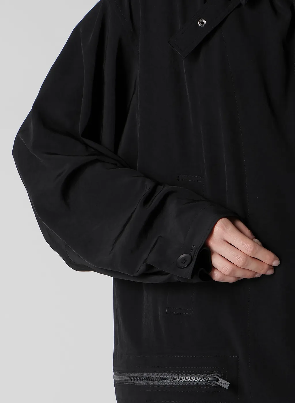 Ta/Pe Crepe De Chine B Collar Coat