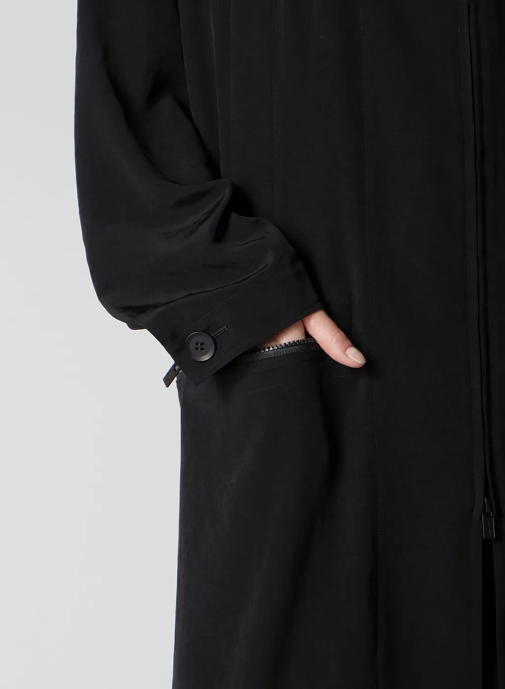 Ta/Pe Crepe De Chine B Collar Coat