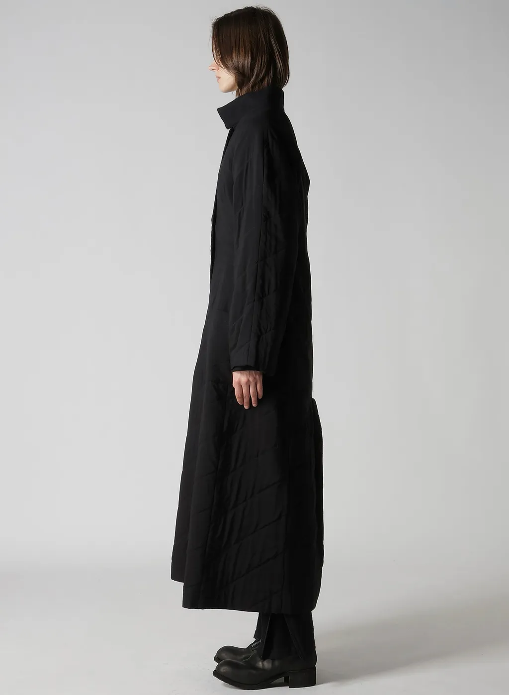 Wool Viyella Reversible Stand Collar Coat
