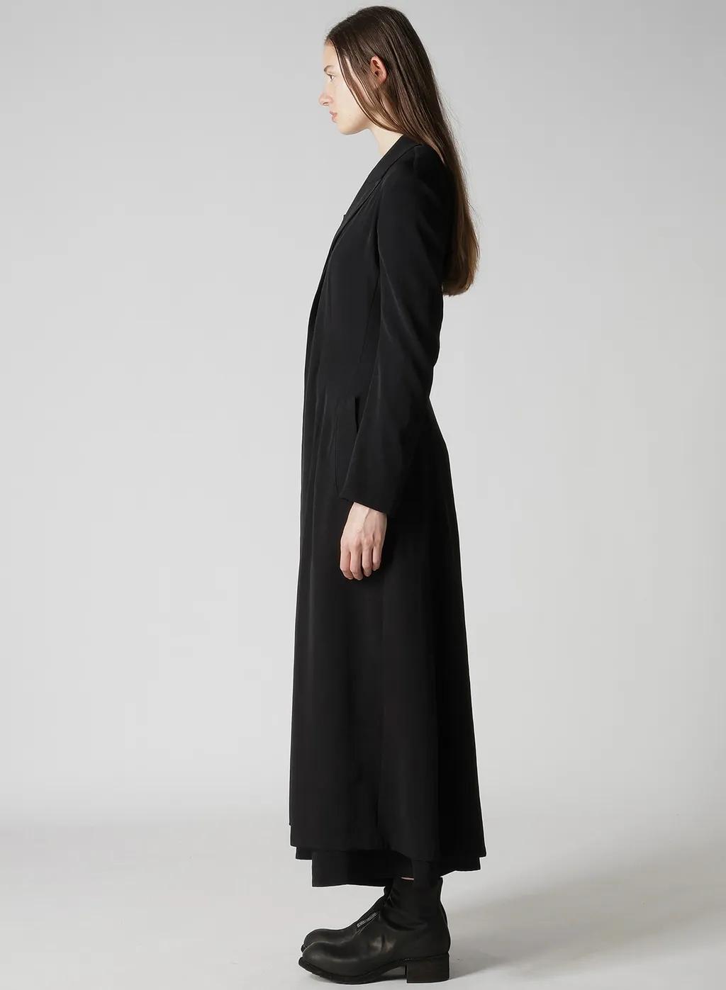 Ta/Pe Crepe De Chine Waist Belt D Coat