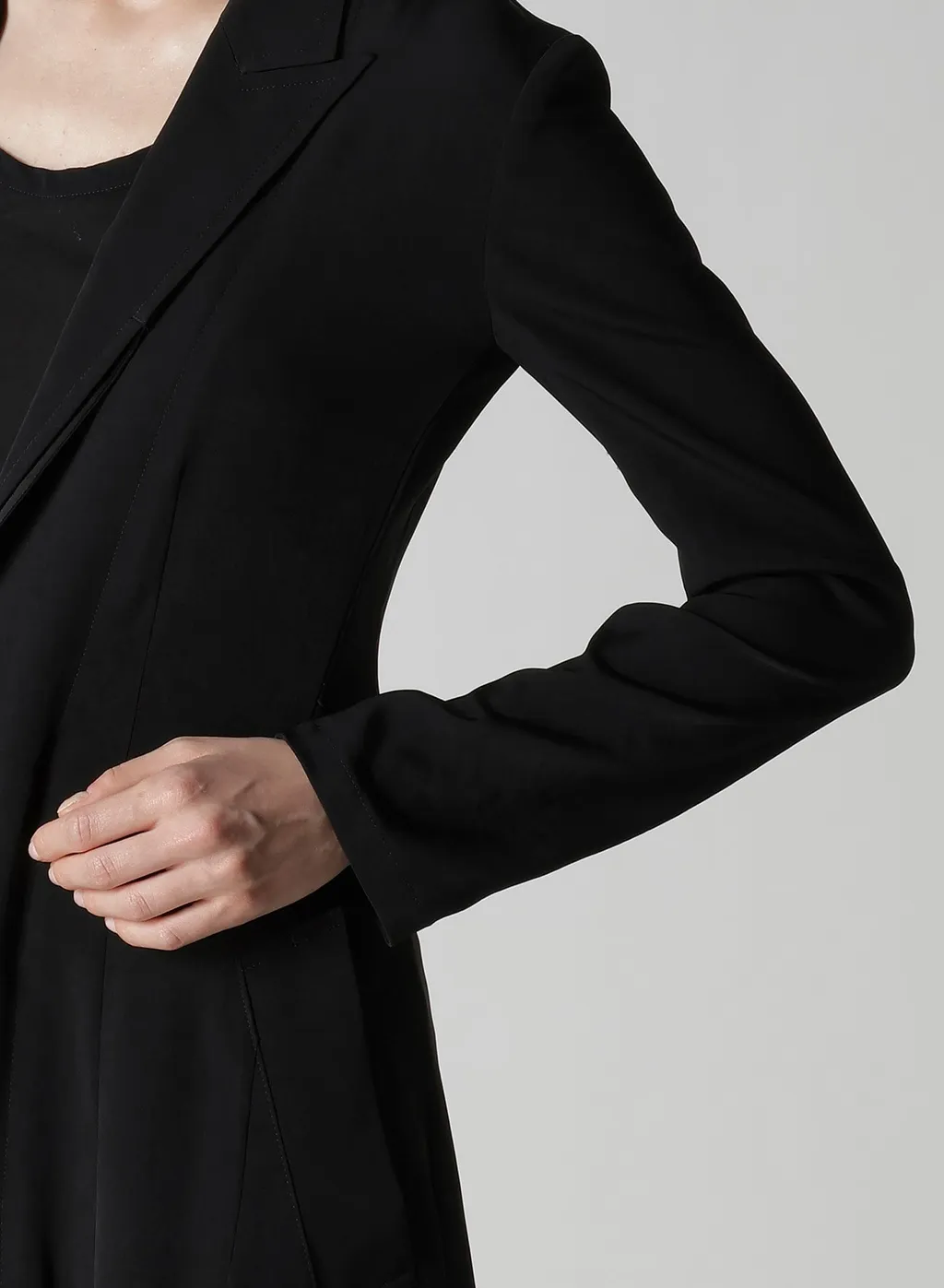 Ta/Pe Crepe De Chine Waist Belt D Coat