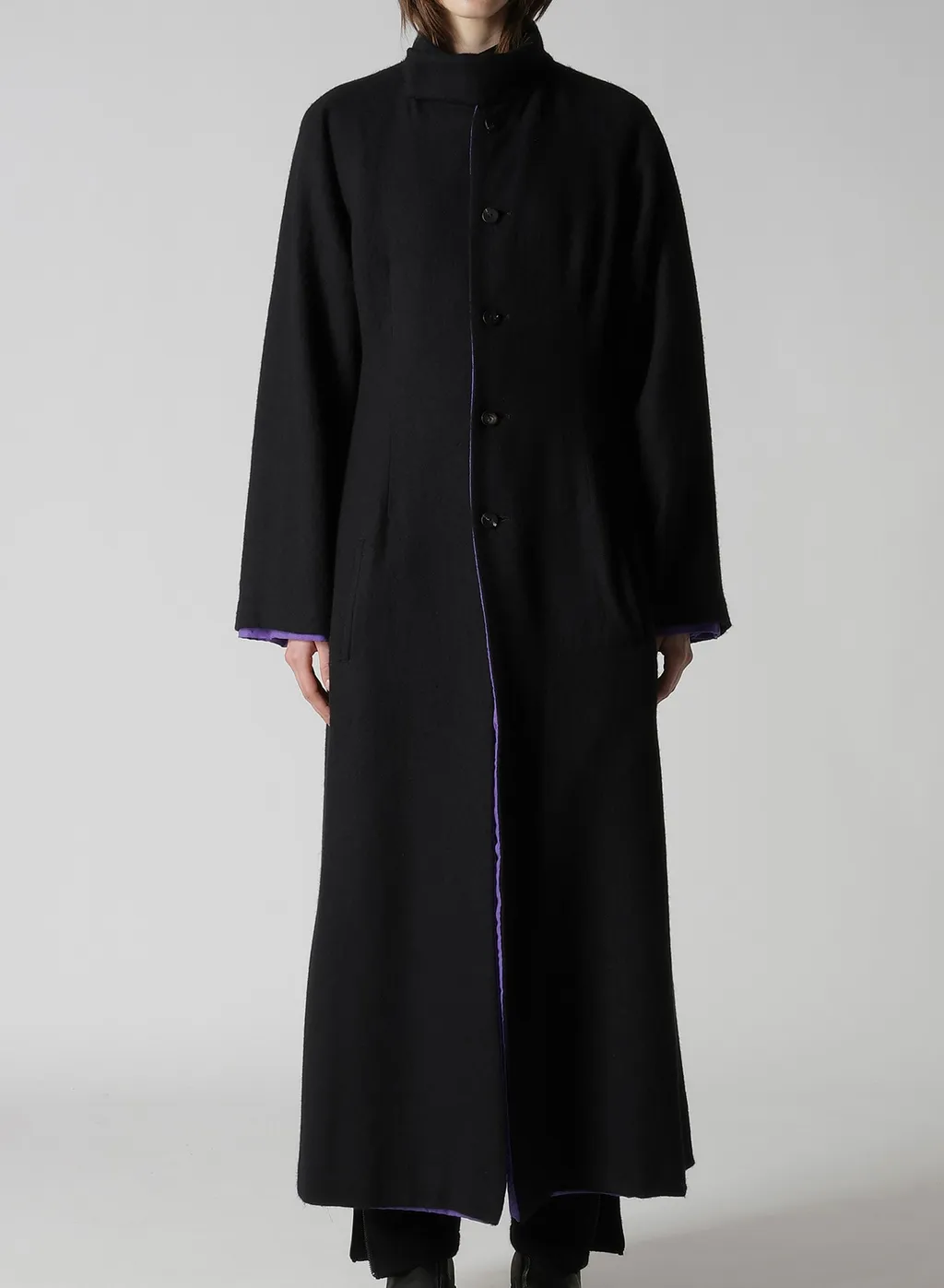 Overdye Wool Viera Reversible Stand Collar Coat
