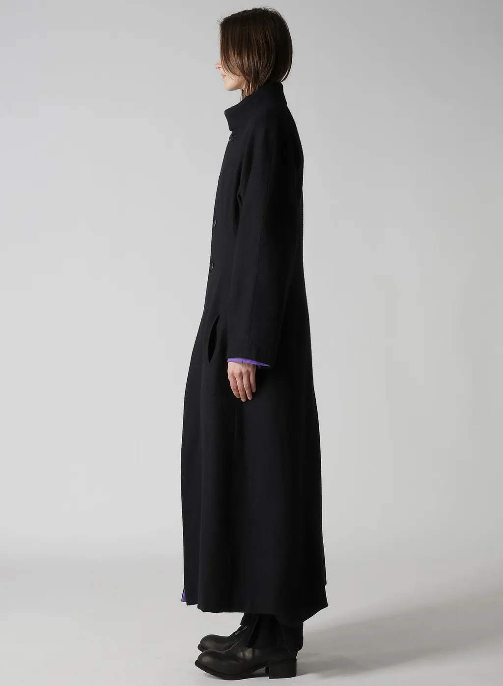 Overdye Wool Viera Reversible Stand Collar Coat