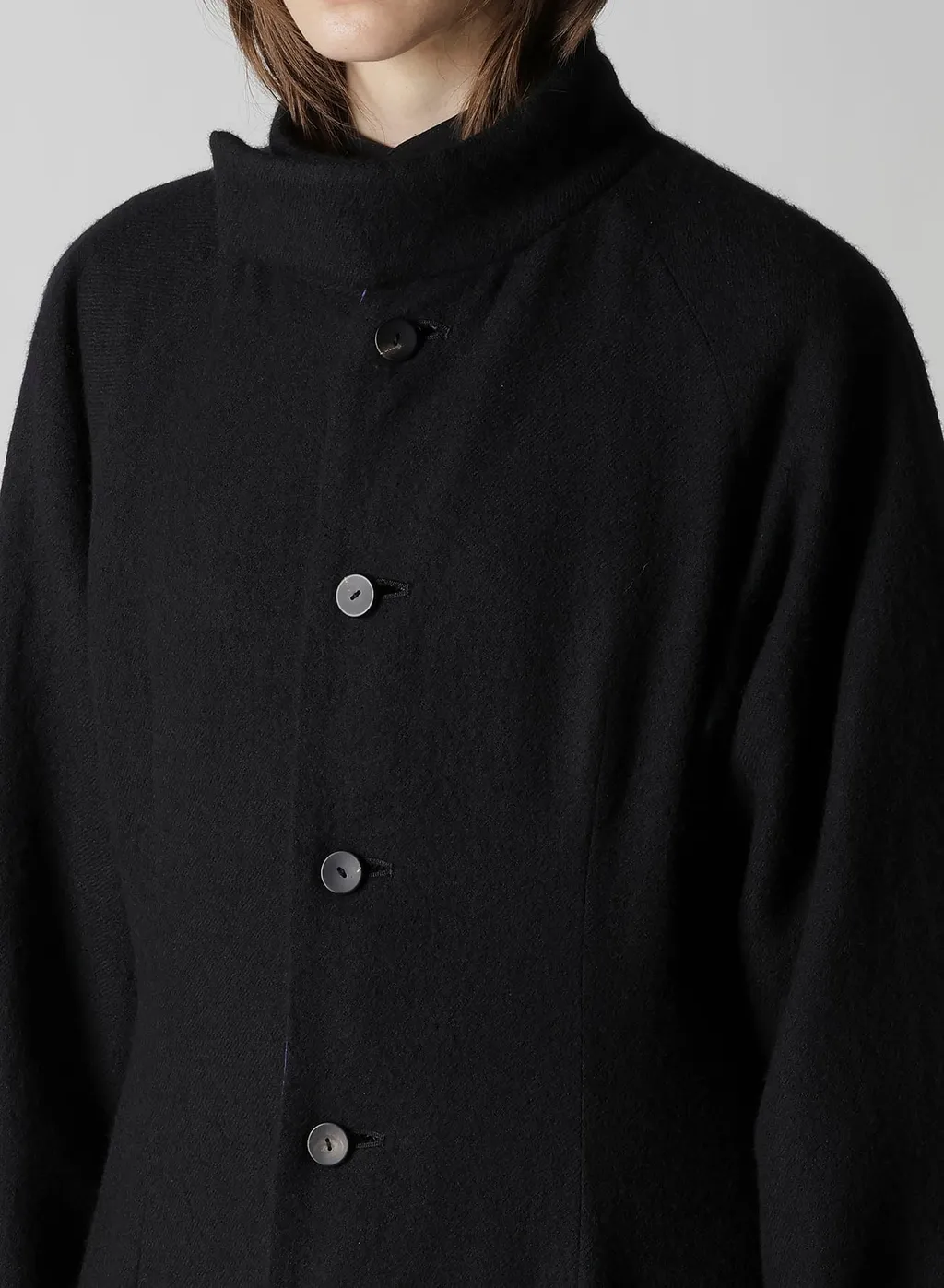 Overdye Wool Viera Reversible Stand Collar Coat