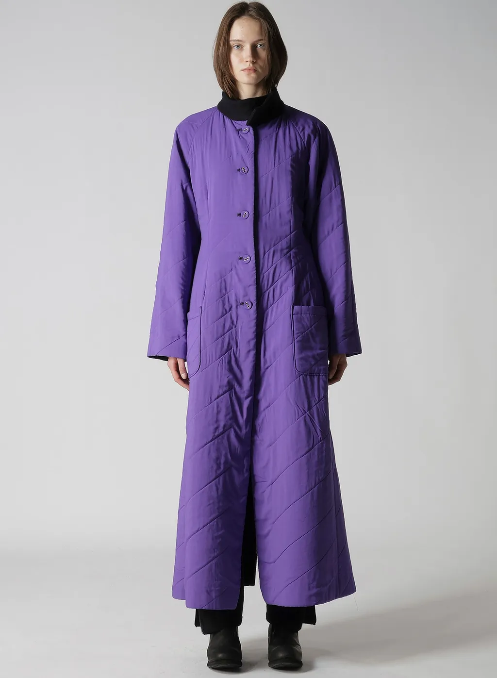 Overdye Wool Viera Reversible Stand Collar Coat