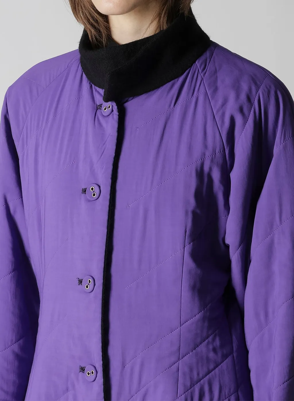 Overdye Wool Viera Reversible Stand Collar Coat