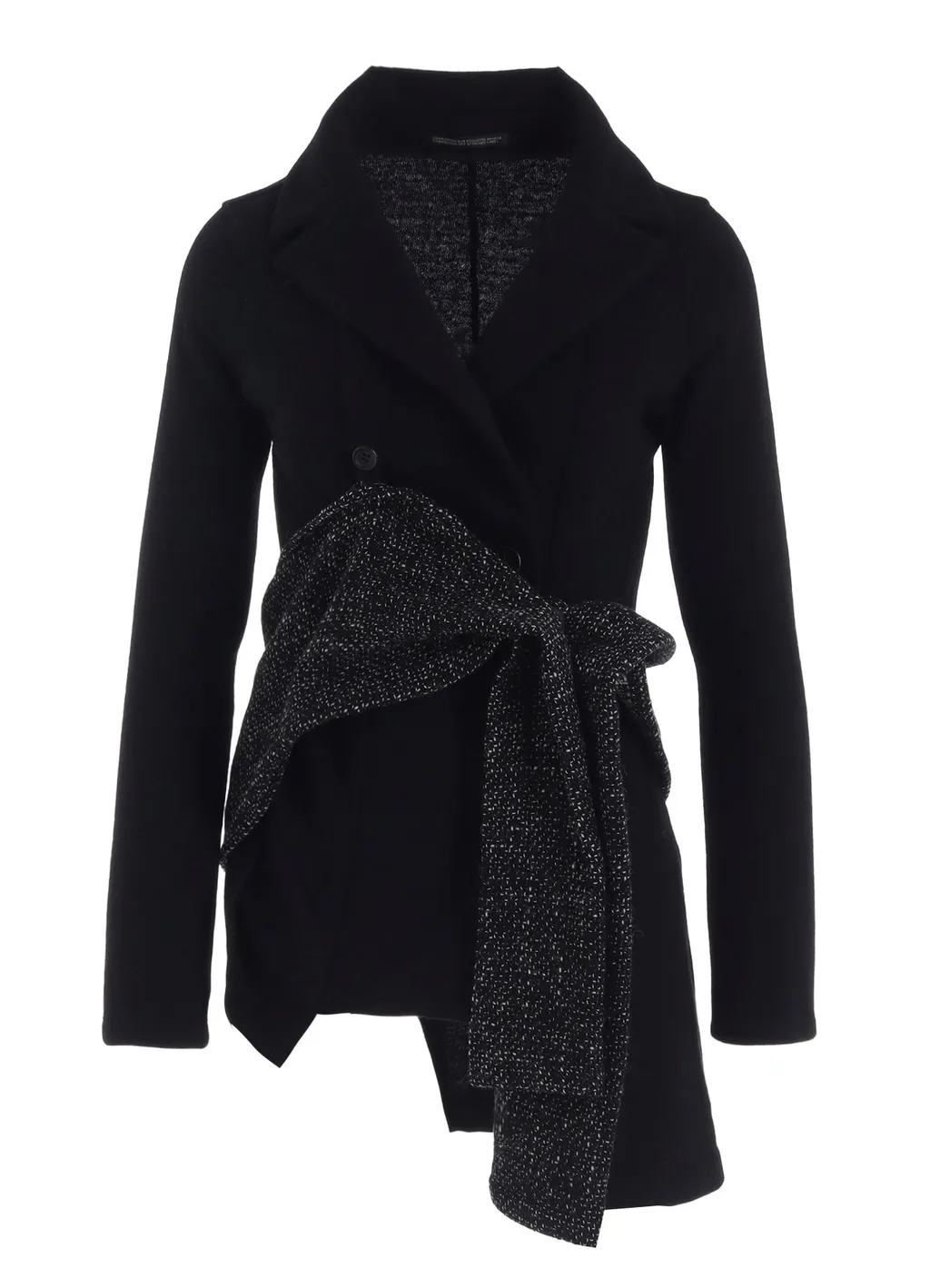 Soft Wollen 1/14 Fabric Combi O Collar Jacket