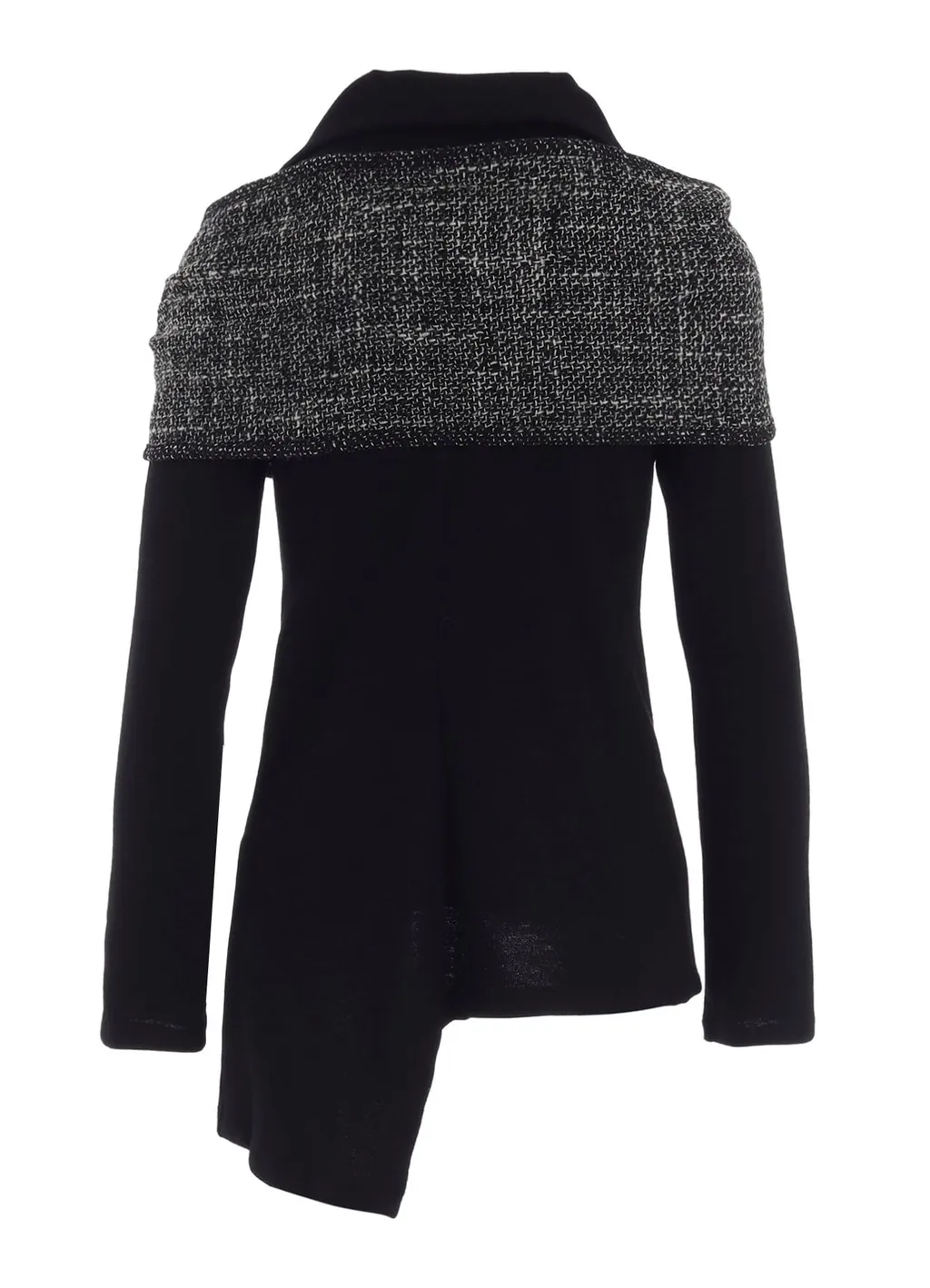 Soft Wollen 1/14 Fabric Combi O Collar Jacket