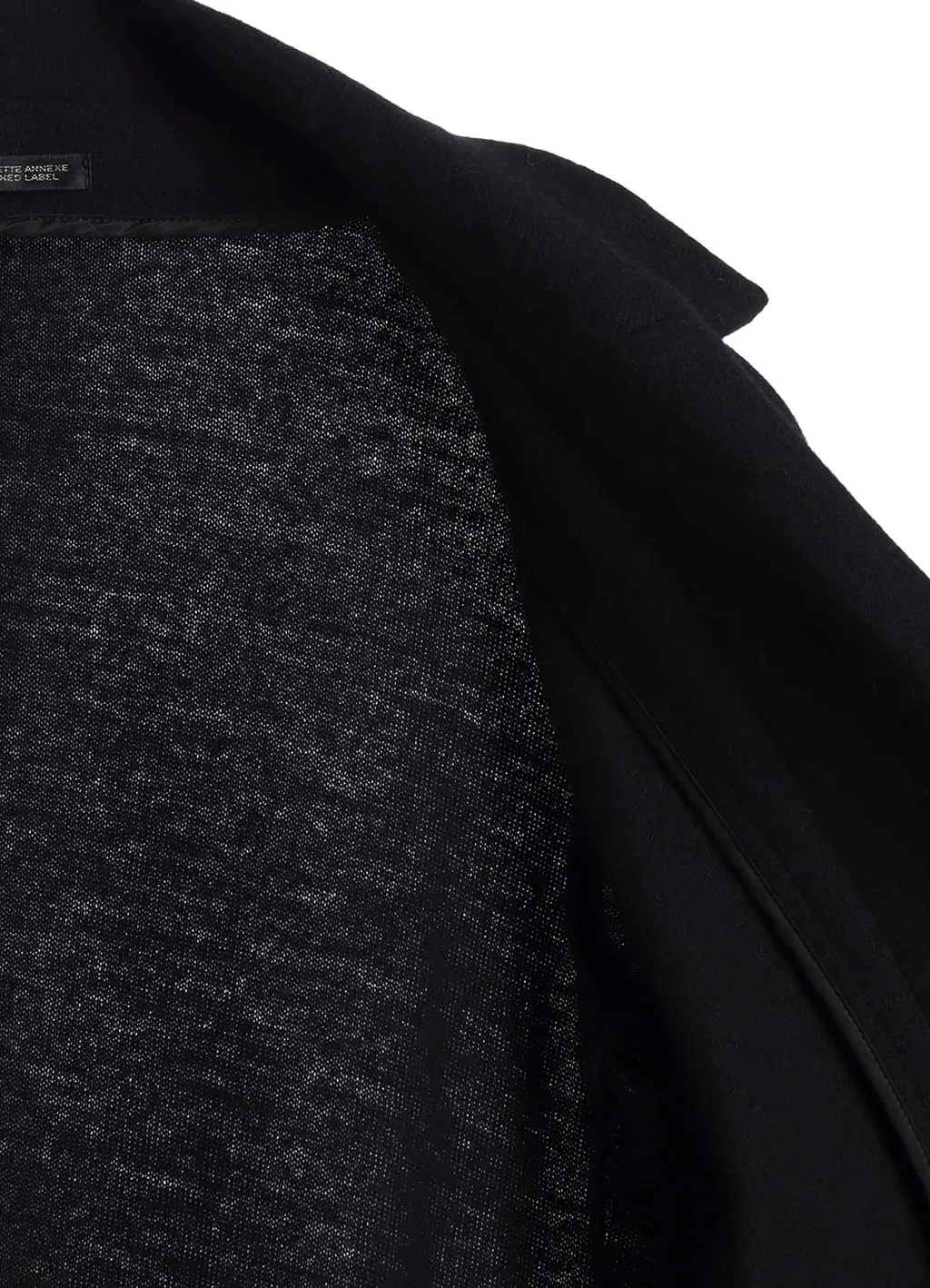 Soft Wollen 1/14 Fabric Combi O Collar Jacket
