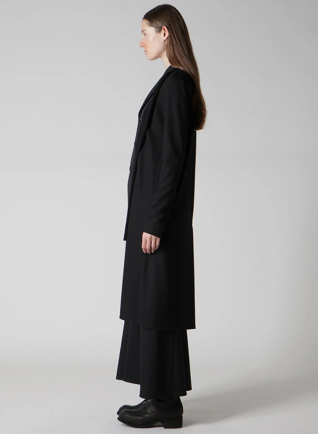 Washable Wool Fabric Combi Long Jacket