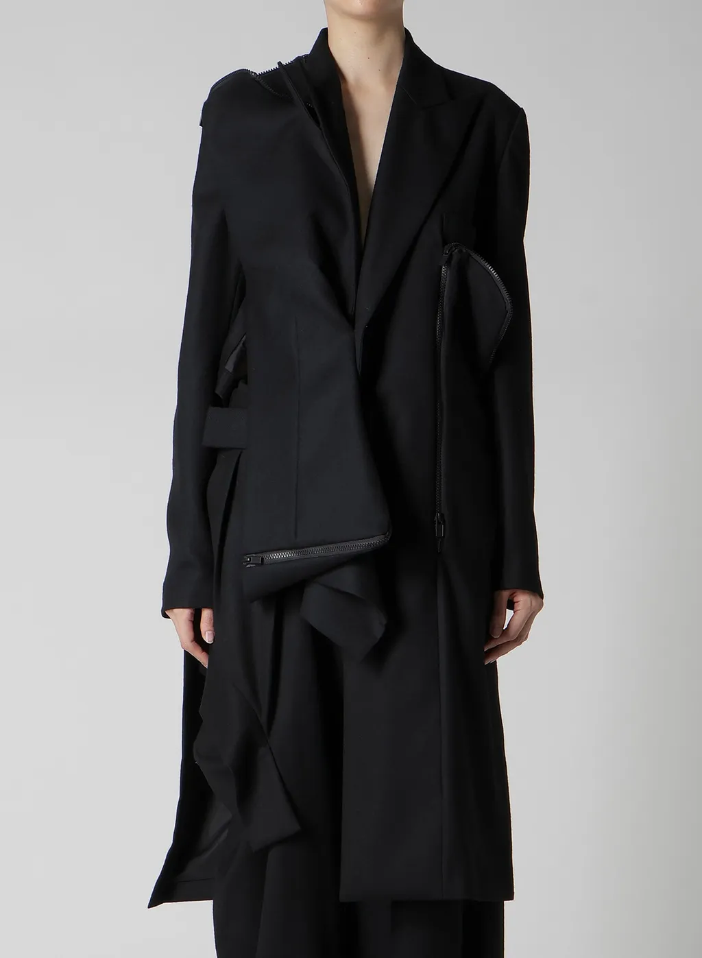 W/Saxony Zip Detail Jacket