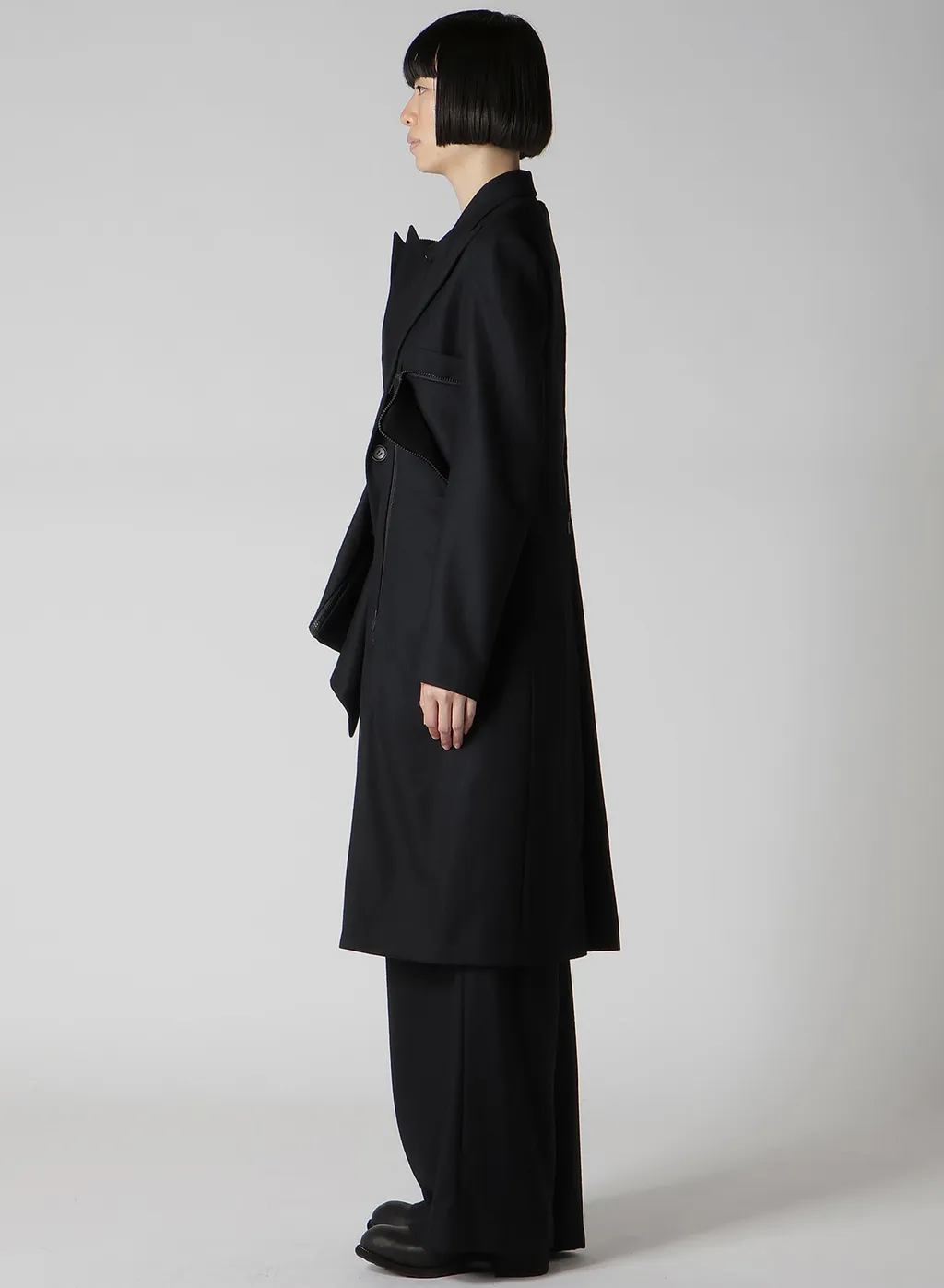 W/Saxony Zip Detail Jacket